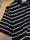MEN1468 N.WRK EKRU ÇİZGİLİ SİYAH TRİKO T-SHIRT