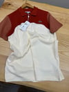 MEN1547 LCS REGULAR FİT KİREMİT/KREM POLO T-SHIRT
