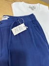 MEN1572 BYMN MÜSLİN LACİVERT BAĞCIKLI PANTOLON