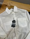 MEN1578 M.DO KETEN/ LİYOSEL KARIŞIMLI BEYAZ GÖMLEK