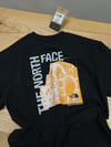 MEN1585  THE N.F. SIRT BASKI DETAYLI OVERSİZE SİYAH T-SHIRT