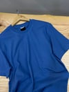 MEN1587  M.GO BİSİKLET YAKA ÖRME DOKULU MAVİ  T-SHIRT