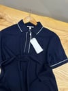 MEN1636 LCS BEYAZ ŞERİTLİ LACİVERT  PARIS POLO T-SHIRT