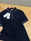MEN1636 LCS BEYAZ ŞERİTLİ LACİVERT  PARIS POLO T-SHIRT