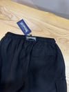 MEN1653 VLBRQ KARGO ÇEPLİ SİYAH KETEN ŞORT 
