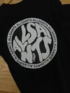 MEN1698 ALL S. ÖN/ARKA BASKILI SİYAH T-SHIRT