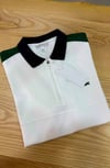 MEN1702 LCS YARIM FERMUARLI BEYAZ POLO T-SHIRT