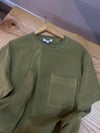 MEN1724 C.OS CEPLİ YIKAMALI YEŞİL TOK T-SHIRT