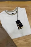 MEN1751 B.SS DOKUMA YAKA VE KOL DETAYLI EKRU T-SHIRT