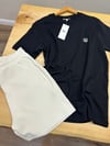 MEN1759 MAISON K. GRİ TİLKİ APLİKLİ SİYAH T-SHIRT