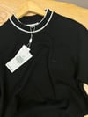 MEN1770 LCS DOKUMA YAKA DETAYLI SİYAH T-SHIRT