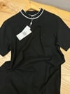 MEN1770 LCS DOKUMA YAKA DETAYLI SİYAH T-SHIRT