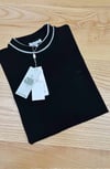 MEN1770 LCS DOKUMA YAKA DETAYLI SİYAH T-SHIRT