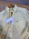 MEN1790 LCT REGULAR FİT CEPLİ SARI KETEN GÖMLEK