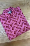 MEN1795 LCT DESENLİ PEMBE KISA KOL GÖMLEK