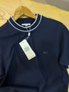 MEN1817 LCS DOKUMA YAKA DETAYLI LACİVERT T-SHIRT