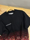 MEN1834 LS&AD İŞ BİRLİKLİ KIRMIZI KİLİM DESENLİ DEGRADE SİYAH T-SHIRT