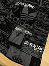 MEN1835 LS&AD İŞ BİRLİKLİ ANTRASİT KİLİM DESENLİ SİYAH T-SHIRT