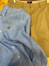 MEN1845 L.LS CEPLİ MAVİ KETEN GÖMLEK