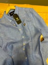 MEN1845 L.LS CEPLİ MAVİ KETEN GÖMLEK