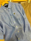 MEN1845 L.LS CEPLİ MAVİ KETEN GÖMLEK