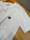 MEN1864 MAISON K. TURUNCU TİLKİ APLİKLİ EKRU T-SHIRT