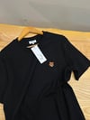 MEN1874 MAISON K. TURUNCU TİLKİ APLİKLİ SİYAH T-SHIRT