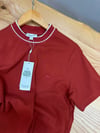 MEN1893 LCT DOKUMA YAKA DETAYLI KİREMİT T-SHIRT