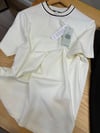 MEN1920 LCS DOKUMA YAKA DETAYLI EKRU T-SHIRT