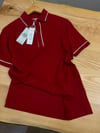 MEN1937 LCT EKRU ŞERİTLİ KOYU KIRMIZI PARİS T-SHIRT