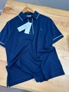 MEN1939 LCT EKRU ŞERİTLİ LACİVERT PARİS T-SHIRT