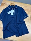 MEN1939 LCT EKRU ŞERİTLİ LACİVERT PARİS T-SHIRT