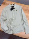 MEN1944  L.LS SU YEŞİLİ PAMUK KARIŞIMLI GÖMLEK
