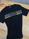 MEN1949 E.A GOLD BASKI DETAYLI SİYAH T-SHIRT