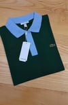 MEN1961 LCT CLASSİC FİT MAVİ YAKALI YEŞİL POLO T-SHIRT