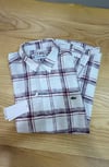 MEN1965 LCT SLİM FİT KIRMIZI KARE DESENLİ KETEN GÖMLEK