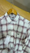 MEN1965 LCT SLİM FİT KIRMIZI KARE DESENLİ KETEN GÖMLEK