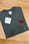 MEN1980 CK BORDO BASKILI YEŞİL T-SHIRT