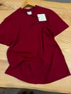 MEN1981 CK ORTA BASKILI BORDO T-SHIRT