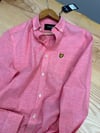 MEN1983 L.LS CEPLİ PEMBE KETEN GÖMLEK
