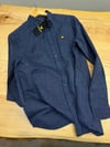 MEN1984 L.LS CEPLİ PAMUKLU ÇİZGİLİ LACİVERT GÖMLEK