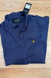 MEN1984 L.LS CEPLİ PAMUKLU ÇİZGİLİ LACİVERT GÖMLEK