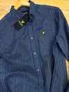 MEN1984 L.LS CEPLİ PAMUKLU ÇİZGİLİ LACİVERT GÖMLEK
