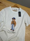MEN1986 BEAR BASKILI EKRU T-SHIRT