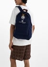 MEN2002 BEAR NAKIŞLI UNISEX LACİVERT SIRT ÇANTASI