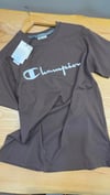 MEN2022 CHMP BASKILI KAHVERENGİ T-SHIRT