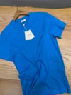 MEN2039 GNT KÜÇÜK NAKIŞLI BİSİKLET YAKA TURKUAZ BASİC T-SHIRT