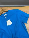 MEN2039 GNT KÜÇÜK NAKIŞLI BİSİKLET YAKA TURKUAZ BASİC T-SHIRT