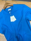 MEN2039 GNT KÜÇÜK NAKIŞLI BİSİKLET YAKA TURKUAZ BASİC T-SHIRT