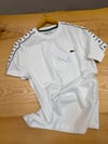 MEN2053 LCT OMUZLARI ŞERİTLİ BEYAZ T-SHIRT